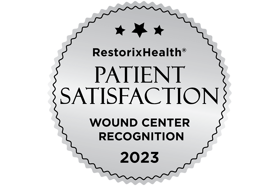 Restorix Health Patient Satisfaction Wound Center Recognition 2023 Badge